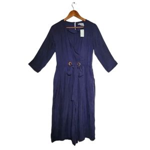 Line&Dot Jumpsuit Blue Size Medium